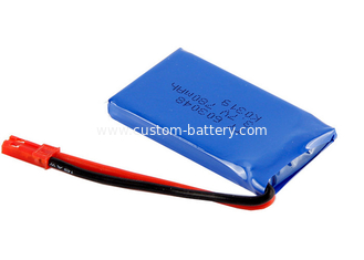 China 780mAh 3.7 V Helicopter Battery Pack , 20C Lithium Ion Polymer Rechargeable Battery supplier